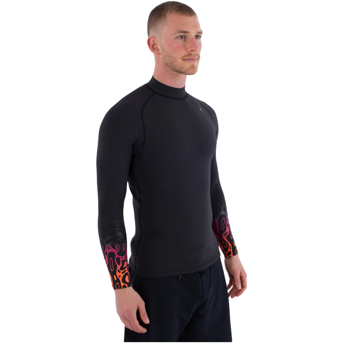 2026 Hurley Mens Air 1/1mm Bubble Degrade Wetsuit Jacket MSJTL13101 - Black Bubble